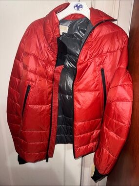 Red Quilted Puffer Jacket